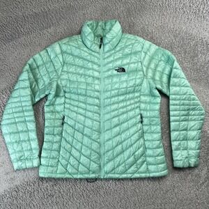 The North Face Jacket Womens XL Green ThermoBall Insulated Puffer Full Zip